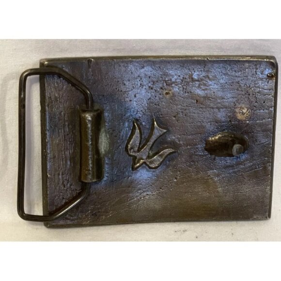 Buster Brown and Tige in the New York Herald Bronze Belt Buckle Vintage Brass - Picture 2 of 8
